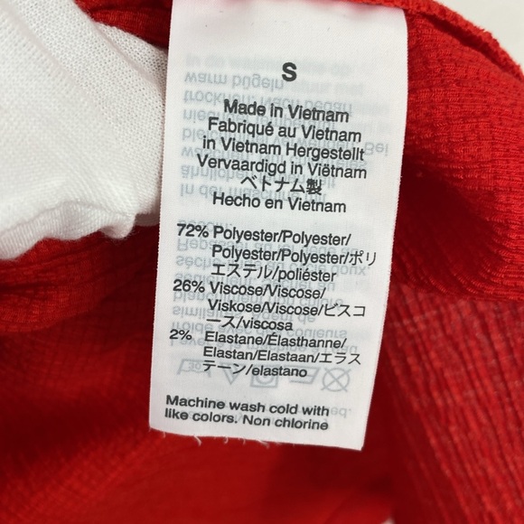 Madewell Texture and Thread Peasant Top Small Red - Picture 6 of 8